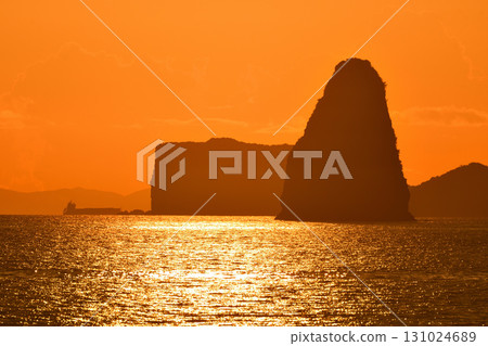 五島灘、角木灘和大角灘的夜景 131024689