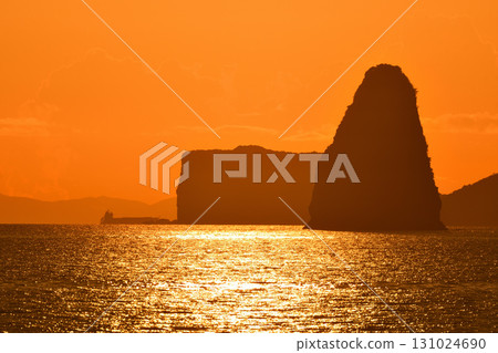 五島灘、角木灘和大角灘的夜景 131024690