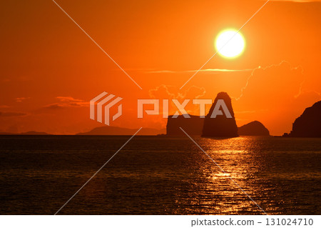 五島灘、角木灘和大角灘的夜景 五島灘、角木灘和大角灘的夜景 131024710