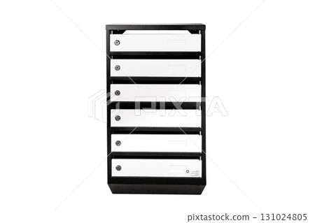 Mail boxes filled of leaflets and letters. Shallow DOF,Mailboxes and Lock in Rows at Entrance Mail boxes filled of leaflets and letters. Shallow DOF,Mailboxes and Lock in Rows at Entrance 131024805