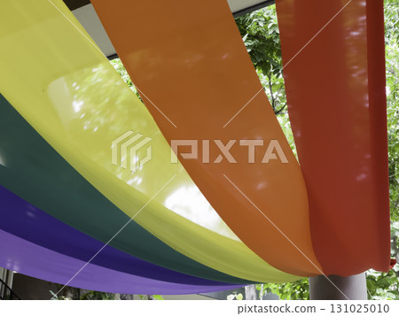 A colorful landscaped formal public garden 131025010
