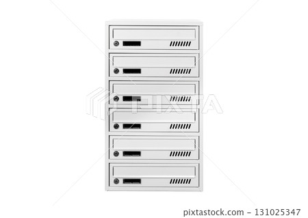 Mail boxes filled of leaflets and letters. Shallow DOF,Mailboxes and Lock in Rows at Entrance Mail boxes filled of leaflets and letters. Shallow DOF,Mailboxes and Lock in Rows at Entrance 131025347