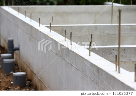 Concrete foundations for detached houses 131025377