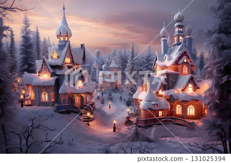 church in winter 131025394