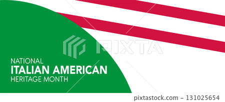 Italian American Heritage Month. Happy holiday celebrate annual in October. Italy and United States flag. Culture month. 131025654
