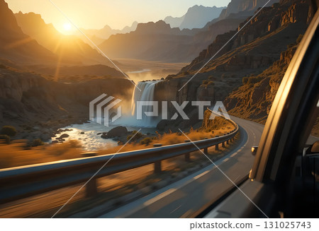 Sunrise Drive Through the Canyon Sunrise Drive Through the Canyon 131025743