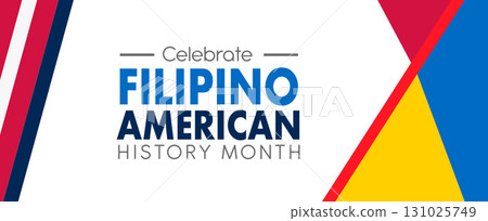 Filipino American History Month Abstract Background. banner poster post designvector illustration. 131025749