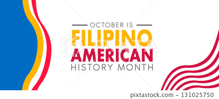 Filipino American History Month Abstract Background. banner poster post designvector illustration. 131025750