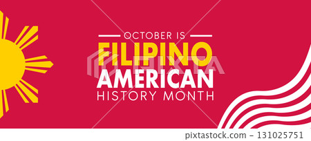 Filipino American History Month Abstract Background. banner poster post designvector illustration. 131025751