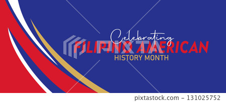 Filipino American History Month Abstract Background. banner poster post designvector illustration. 131025752