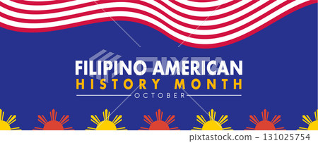 Filipino American History Month Abstract Background. banner poster post designvector illustration. 131025754