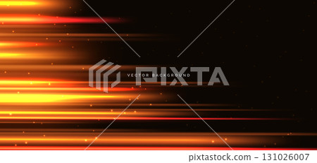 Speed orange and yellow horizontal beam lines on dark background. Speed orange and yellow horizontal beam lines on dark background. 131026007