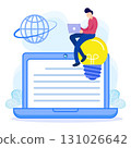 Illustration vector graphic cartoon character of blogging 131026642
