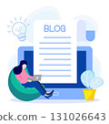 Illustration vector graphic cartoon character of blogging 131026643