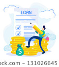 Illustration vector graphic cartoon character of loan 131026645