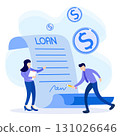 Illustration vector graphic cartoon character of loan 131026646