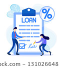Illustration vector graphic cartoon character of loan 131026648