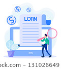 Illustration vector graphic cartoon character of loan 131026649