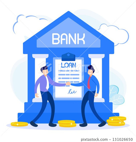 Illustration vector graphic cartoon character of loan 131026650