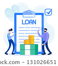 Illustration vector graphic cartoon character of loan 131026651