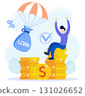 Illustration vector graphic cartoon character of loan 131026652