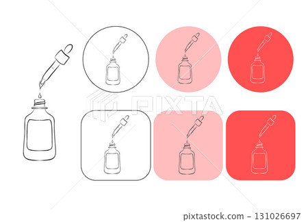 Serum icon Black line art vector logo set Serum icon Black line art vector logo set 131026697