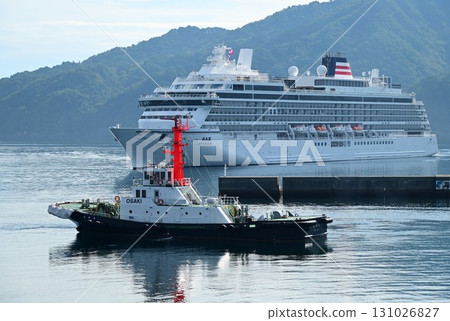 宮古港的早晨：豪華遊輪「飛鳥三號」抵達 131026827