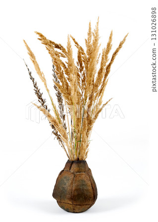 Vase with flowers on a white background. Vase with flowers on a white background. 131026898
