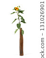 Vase with flowers on a white background. 131026901