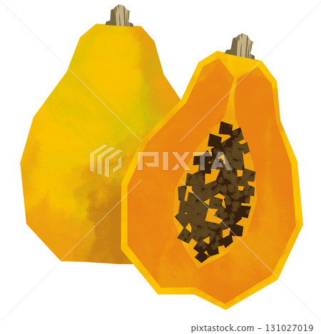 Paper-cut style papaya 131027019