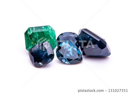 A collection of blue and green gemstones A collection of blue and green gemstones 131027351
