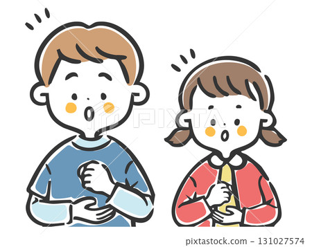 Boys and girls who understand each other, upper body, vector 131027574