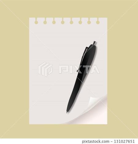 paper with stripes and pen paper with stripes and pen 131027651