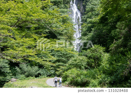 岡山縣真庭市神場瀑布自然公園，日本百大瀑布之一 131028488