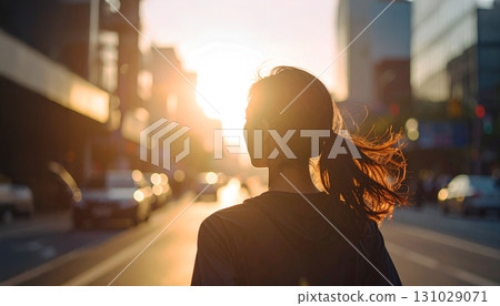 日落時分,女人們揮汗如雨地訓練,為美麗和健康奔波 日落時分,女人們揮汗如雨地訓練,為美麗和健康奔波 131029071