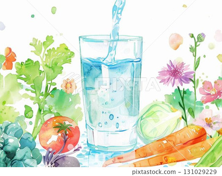 Water and nature illustrations 131029229