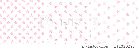 Pink small cherry blossom pattern set with petals that don't fall off 131029283