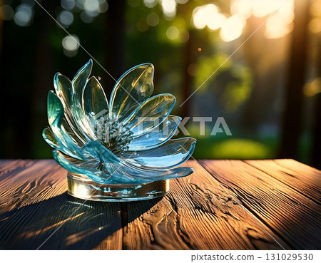 Glass object in the shape of a flower 131029530