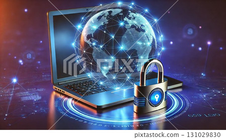 連結地球的未來筆記型電腦—安全的數位世界 131029830