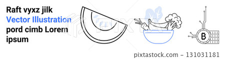 Melon slice, mixed vegetable bowl, and blockchain symbol with blue accents. Ideal for health blogs, recipes, financial articles, educational content, diet plans, tech guides, and landing pages Melon slice, mixed vegetable bowl, and blockchain symbol with blue accents. Ideal for health blogs, recipes, financial articles, educational content, diet plans, tech guides, and landing pages 131031181
