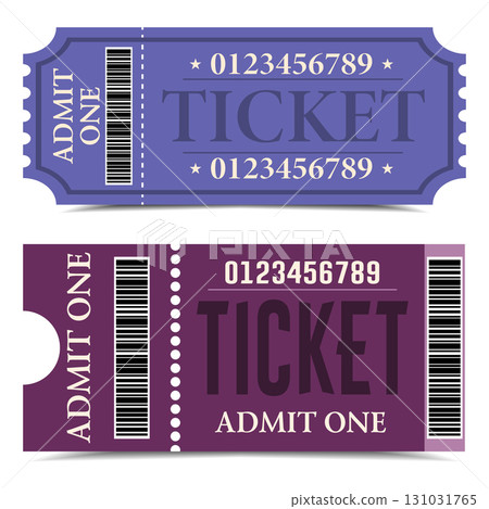 Colorful Admission Tickets for Party, Concert, Festival or Movie Night 131031765