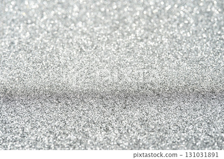 Close up of sparkling silver glitter texture with bright, shimmery surface 131031891