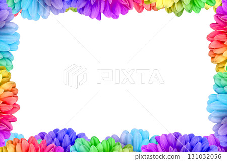 A colorful frame with flowers in it 131032056