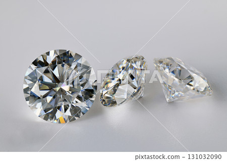 Diamonds on The White Background Diamonds on The White Background 131032090