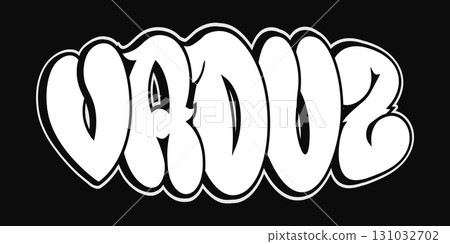 Graffiti Wordmark VADUZ on Black Graffiti Wordmark VADUZ on Black 131032702