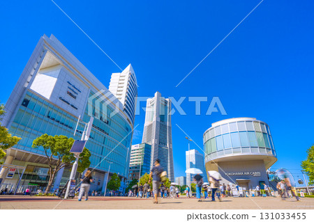 日本橫濱城市景觀：櫻木町車站前廣場、橫濱地標塔、Air Cabin 櫻木町車站景觀 131033455