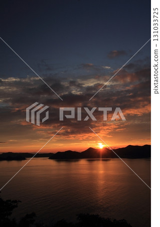 愛媛郡愛南町宇和海的夜景 愛媛郡愛南町宇和海的夜景 131033725