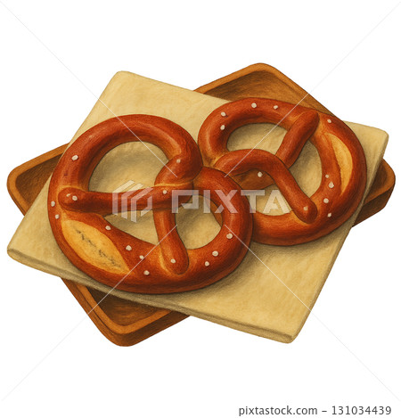 Pretzel illustration. 131034439
