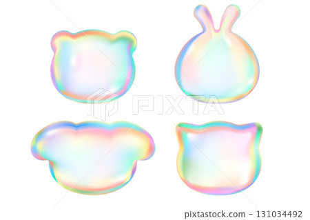 動物肥皂泡矢量圖 動物肥皂泡矢量圖 131034492