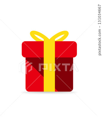 Gift box present surprise ribbon icon vector stock illustration 131034667